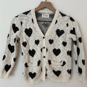 Zara kids knitted cardigan Heart Patterned